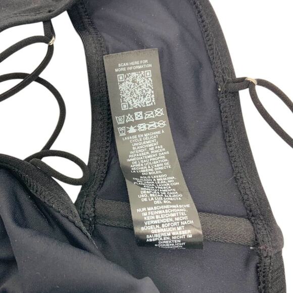 TopShop Skinny Strap Halter Neck Bikini Top in Black Size 6 NWOT $35 MSRP - Picture 6 of 7